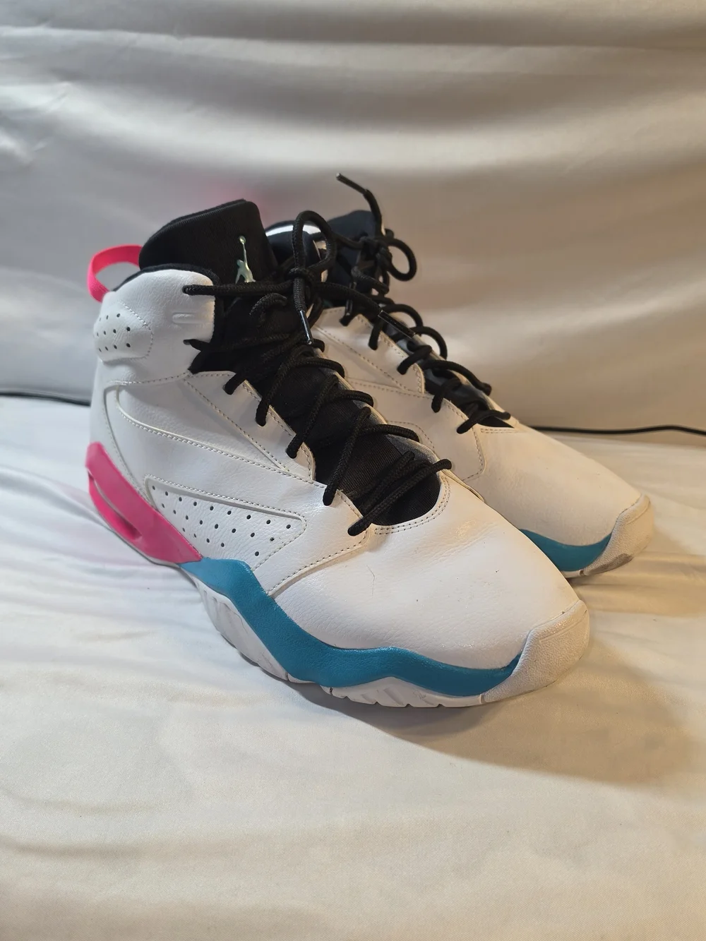 Jordan Sneakers with Teal & Pink Accents - Brand